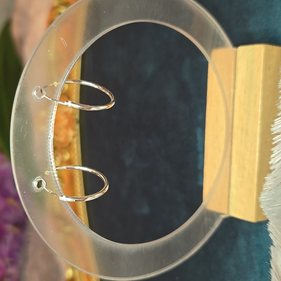 Sterling Silver Hoop Earrings - Picture 1 of 6